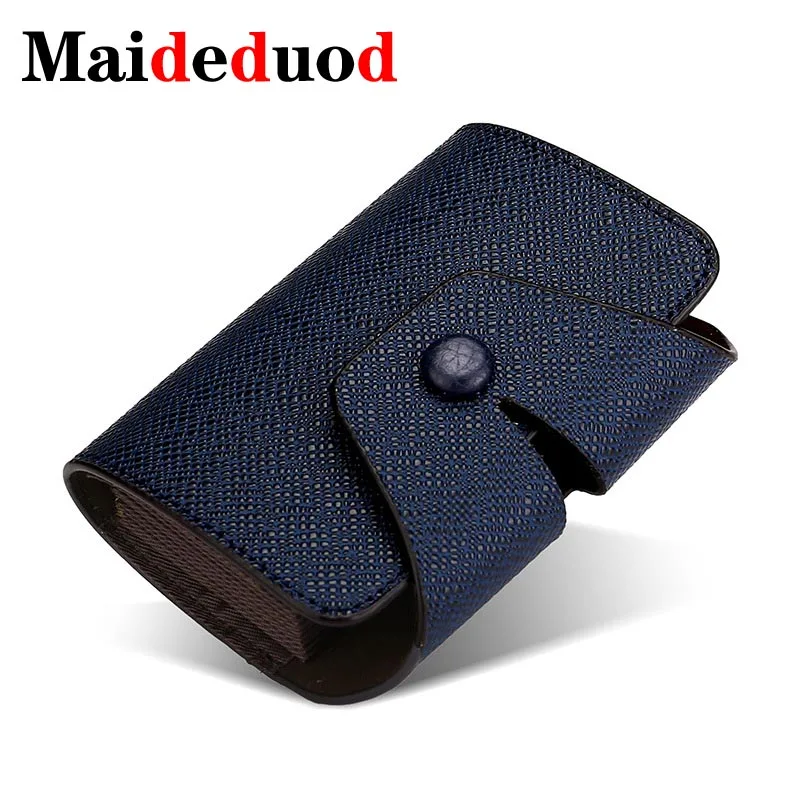 

Maideduod New PU Leather Unisex Business Card Holder Wallet Bank Credit Card Case ID Holders Men Women cardholder porte carte