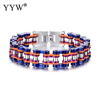 

Punk Men Stainless Steel Jewelry Bracelet Engine Bike Chain Male Bangle Bicycle Link Pulseras Fashion Boys Birthday Gifts