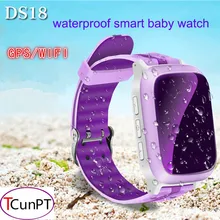 GPS Children Smart Watch DS18 GPS WiFi Locator Tracker Kid Wristwatch Waterproof SOS Call Smartwatch Child For iOS Android