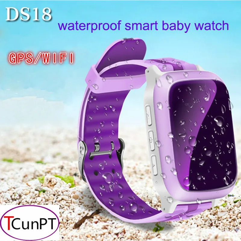 GPS дети умные часы ds18 Wi Fi трекер ребенок наручные Водонепроницаемый sos вызов SmartWatch