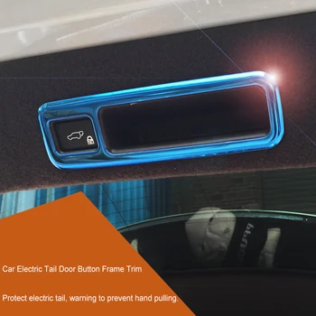 

QHCP Tail Door Button Cover Frame Trims Car Trunk Electric Door Switch Sticker Stainless Steel Fit For Lexus New RX300 200T 450H