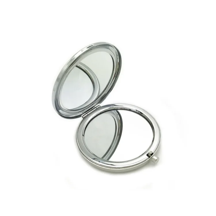 

Pocket Makeup Mirror Mirror Compact Folded Portable Small Round Hand Mirror Makeup Vanity Metal Cosmetic