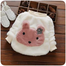 2016 Autumn Baby Girl Clothes Fashion Cute Children Kids Costume Winter Cartoon Rabbit Sweater Vestidos Infantil Warm Baby Cloth