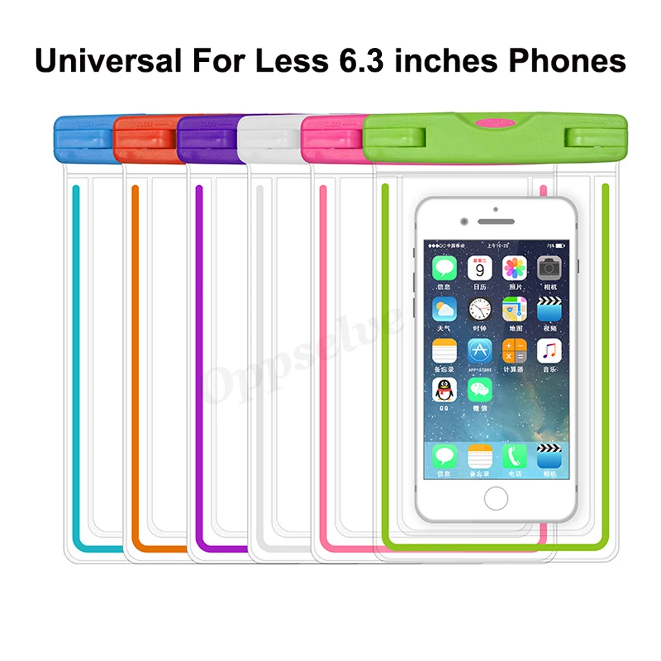 Waterproof Mobile Phone Case For iPhone X Xs Max Xr 8 7 Samsung S9 Clear PVC Sealed Underwater Cell Smart Phone Dry Pouch Cover