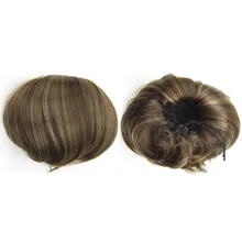 TOPREETY термостойкие синтетические волосы 80gr кудрявый шиньон шнурок Резиновая лента для наращивания волос прически пончик Q9