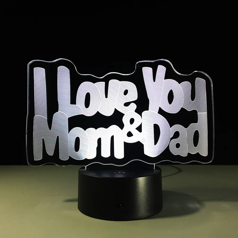 Love Mom Love Dad 3D Led Lamp 7