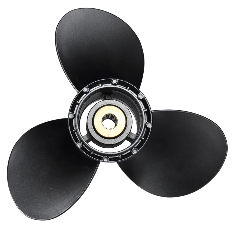 Ship Engine Outboard Propeller Aluminum Alloy 3-Bladed Rotary Paddle 58100-93733-019 For Suzuki 8-20Hp 9 1/4 X 10