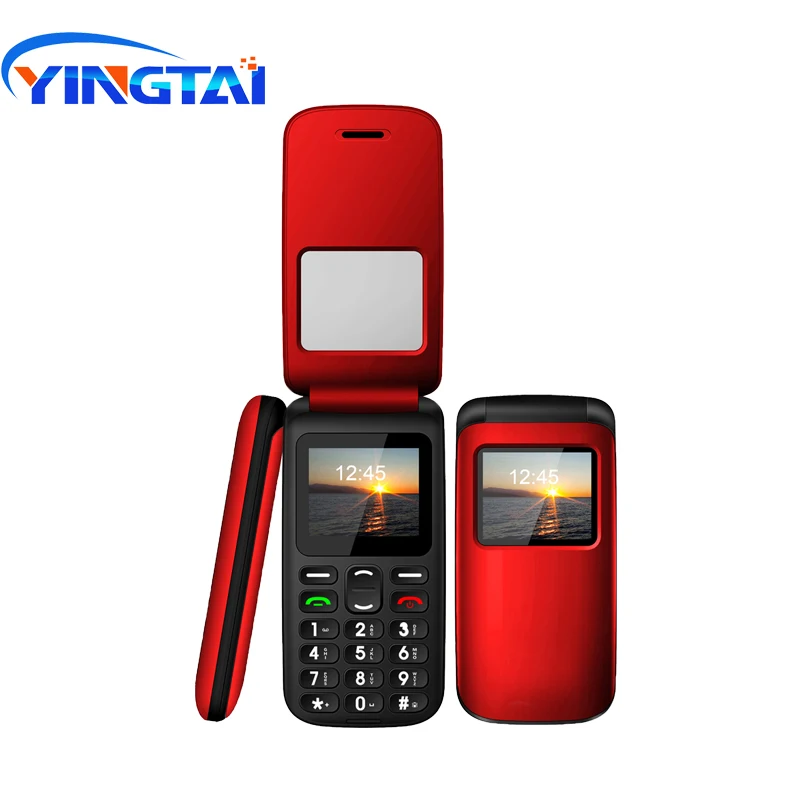 YINGTAI T40 Большой кнопочный недорогой разблокированный флип телефон для пожилых