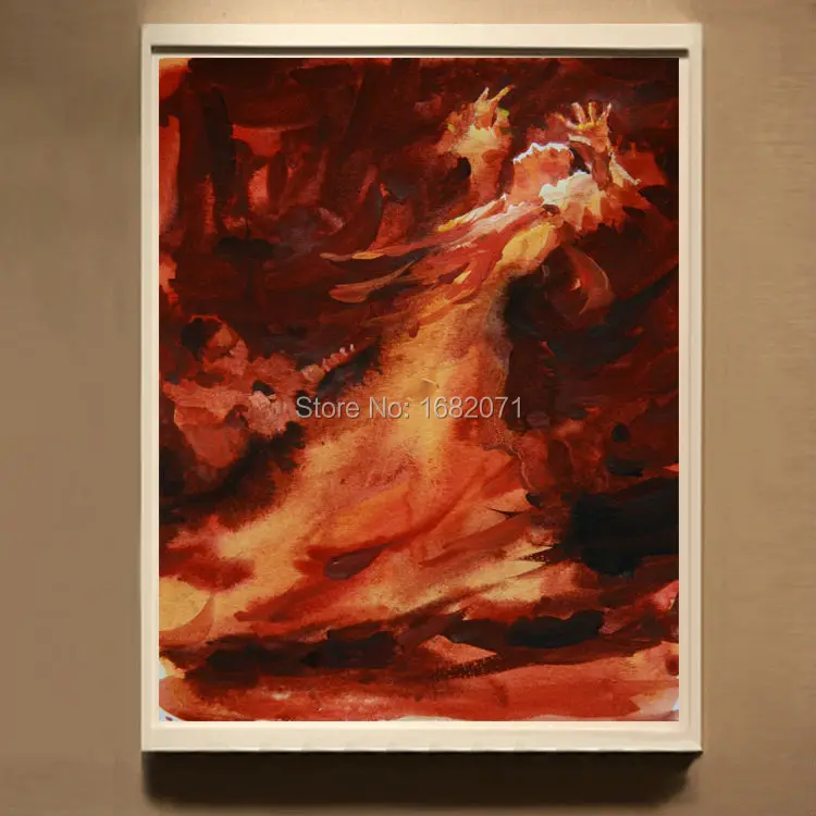 

Professional Artist Hand-painted High Quality Modern Abstract Spanish Dancer Canvas Oil Painting For Living Room Decoration