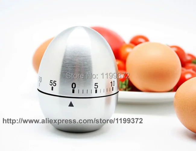 400 шт./лот кухня механические кастрюли для варки яйца-пашот Таймер сигнализация 60 минут нержавеющая сталь
