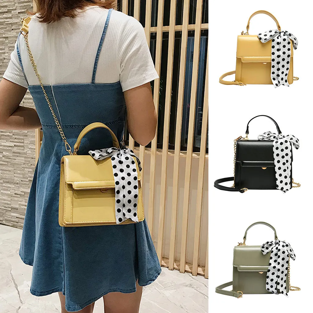 

bags for women 2019 women's bag handbag Women's Bag Scarf Joker One Shoulder Crossbody Fashion Texture Small Square Bag