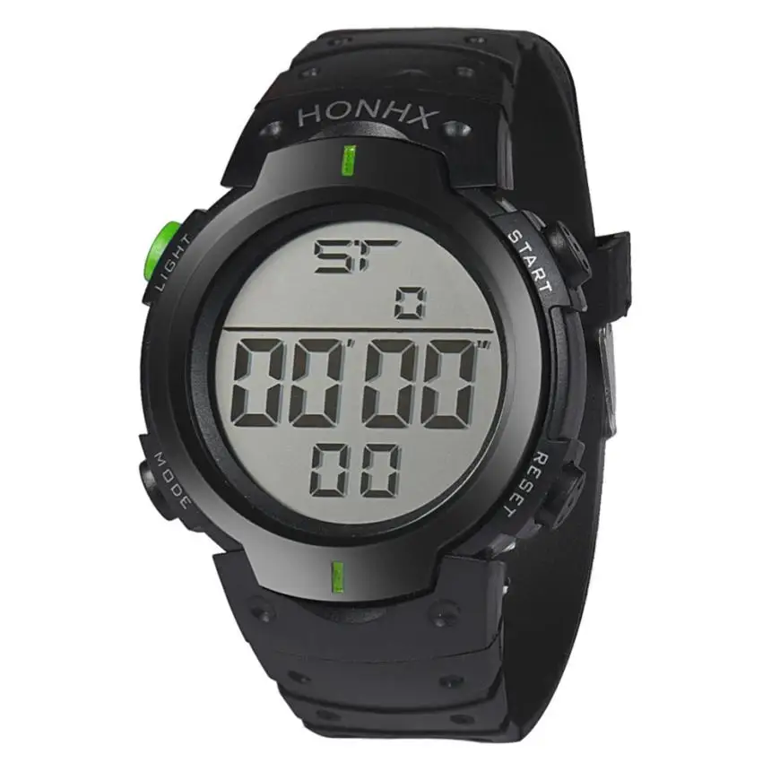Модный водонепроницаемый светодиодный цифровой секундомер Дата Резиновые спортивные мужские наручные часы для мальчиков механические Военные мужские часы браслет часы