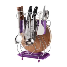 Ножи полки кухонных принадлежностей стойки Ножи сиденье разделочная доска рамка на стене кухни Многофункциональный стеллаж для хранения wx8311127