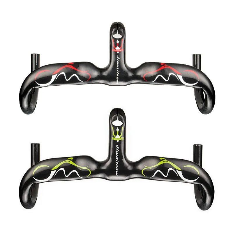 

Ultralight Bicycle Handlebar Set Full Carbon Fiber Integrated Handlebar and Stem Professional Road Bike Carbon Fiber Handlebar