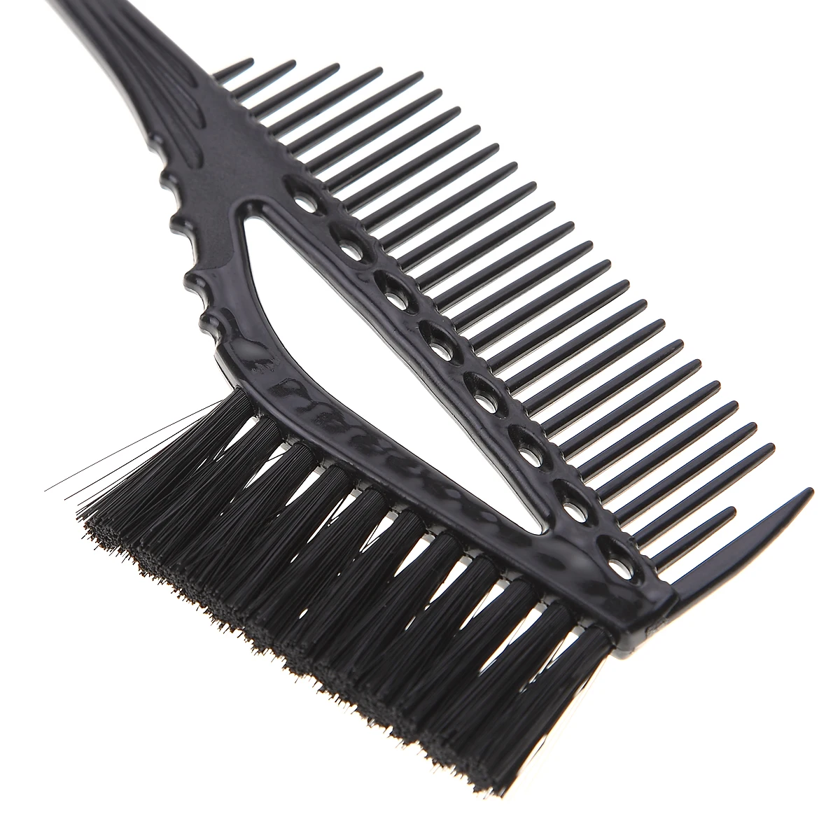 Пластиковая расческа для окрашивания волос с двойной головкой, расческа для парикмахерской, инструмент для укладки волос, Профессиональные цветные расчески для волос с черной щеткой