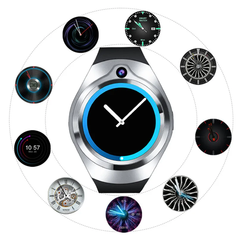

Fashion Smart Watch Sport Bracelet 1.3 inch Heart Rate Camera Video Health Monitoring SmartWatch phone support 3G WIFI SIM WCDMA