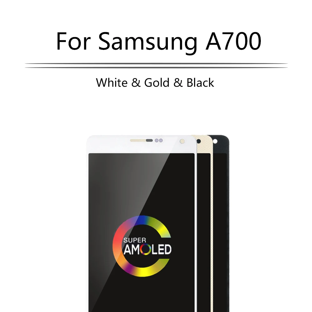 AMOLED Мобильный телефон lcd для SAMSUNG Galaxy A700 lcd сенсорный экран дигитайзер для SAMSUNG A7 lcd A7009 A700H A700F A700S A700K