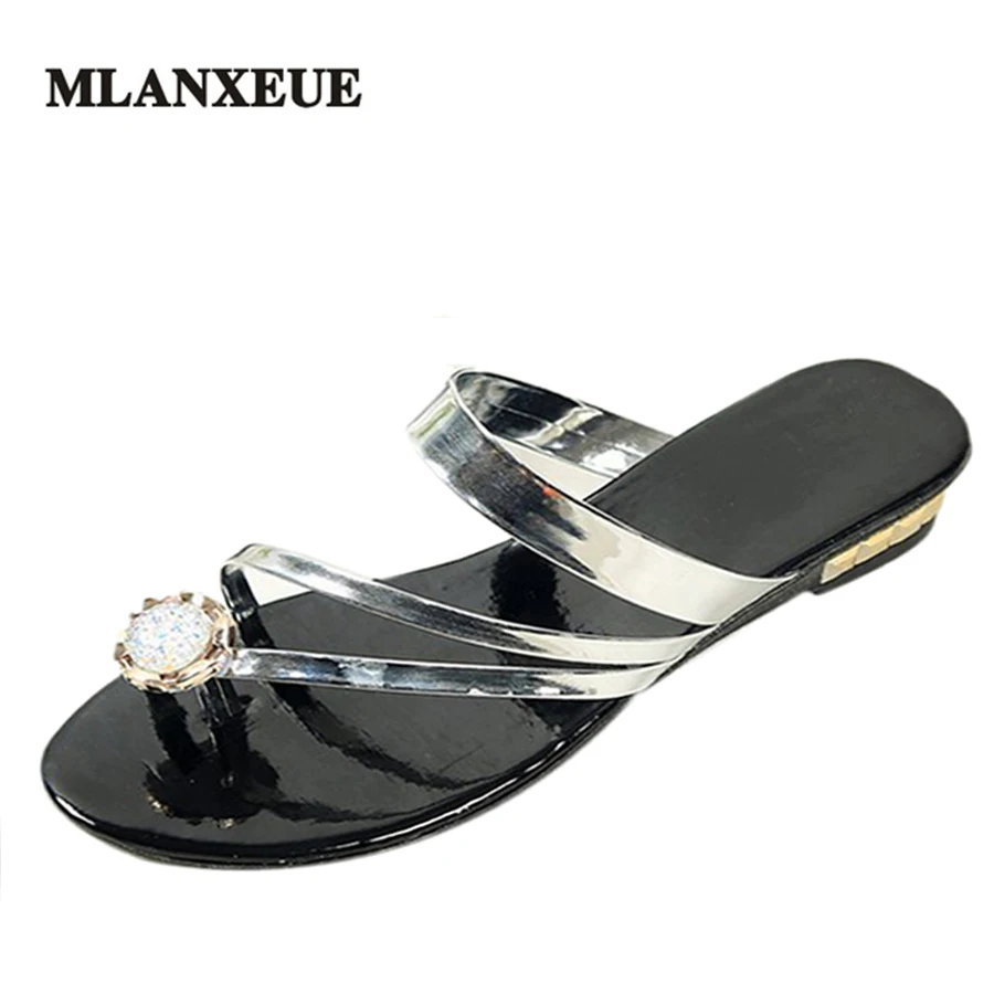 

MLANXEUE Women Slippers Fashion Shoes Summer Sandals Casual Women PU Leather Girls Gift Shoes Flip Flops Shoes Women