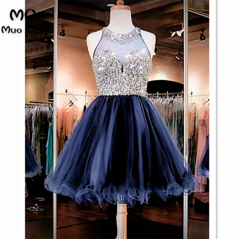 Short Homecoming Dresses, Cheap Prom Gowns, Crystal Party Dress, Popular Cocktail Dresses, Unique Girls Dress