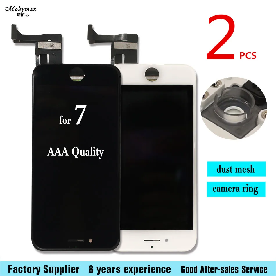 

2pcs 4.7 inch LCD For iPhone 7 LCD Grade AAA None Spot Display with Touch Screen Digitizeer Assembly Black/White