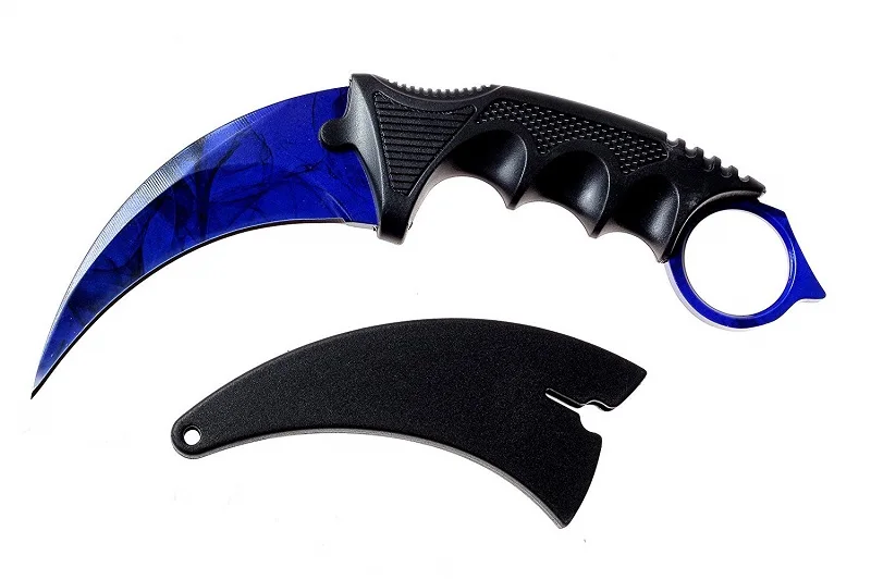 HS инструменты CSGO Karambit охотничий нож в стиле игры "Counter-Strike" выживания тактический коготь нож Карманный Самообороны обидный кемпинг инструмент - Цвет: Dark Blue