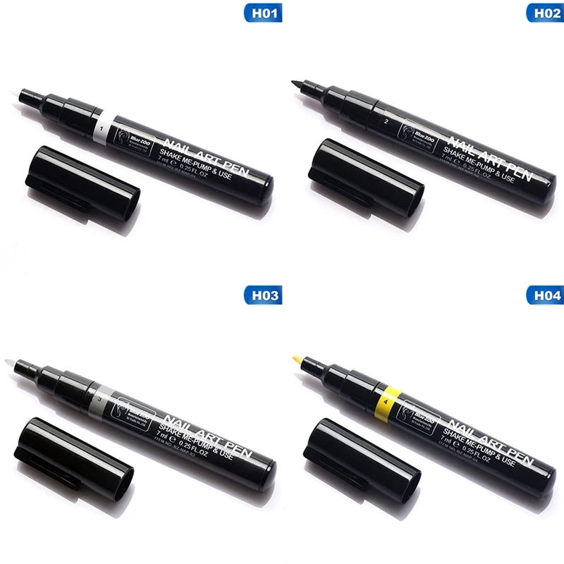 16 карамельных цветов Ручка для дизайна ногтей для 3D декорации для ногтей Набор ручек для лака 3D дизайн набор для декора ногтей ручки для краски
