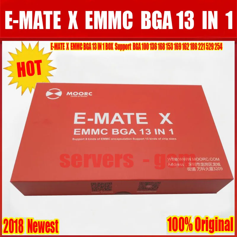 2019 новый оригинальный E-MATE X EMMC BGA 13 IN1 Поддержка BGA100 136 168 153 169 162 186 221 529 254 для легкий JTAG плюс UFI коробка Riff