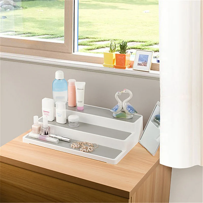 

2019 Latest Home Kitchen Pantry 3 Layers Cabinet Organizer Storage Shelf Spice Jar Rack Shelf Organizer Bathroom Accessories