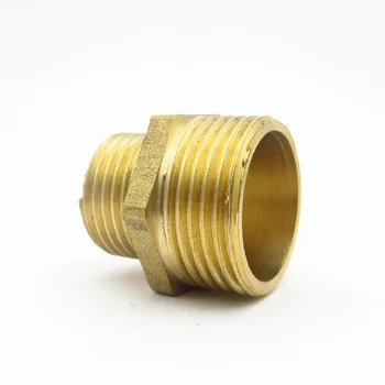 

1/2" BSP Male x 1" BSP Male Thread Brass Pipe Fitting Reducer Hex Nipple Coupler Connector Adapter For Water Fuel Gas