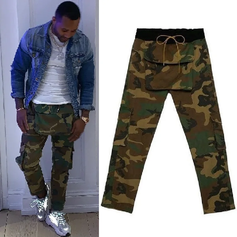 

RHUDE Camouflage Pants Men Big Pockets 1:1 Joggers Sweatpants RHUDE Trousers Sweat Pants Men Jogger Army RHUDE Camo Pants