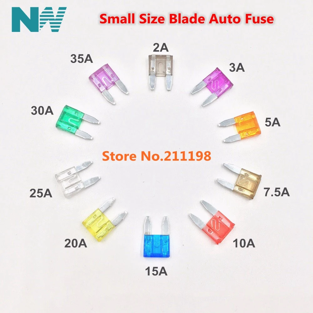 Small Size Auto Automotive Car Fuses 2A 3A 5A 7.5A 10A 15A 20A 25A 30A