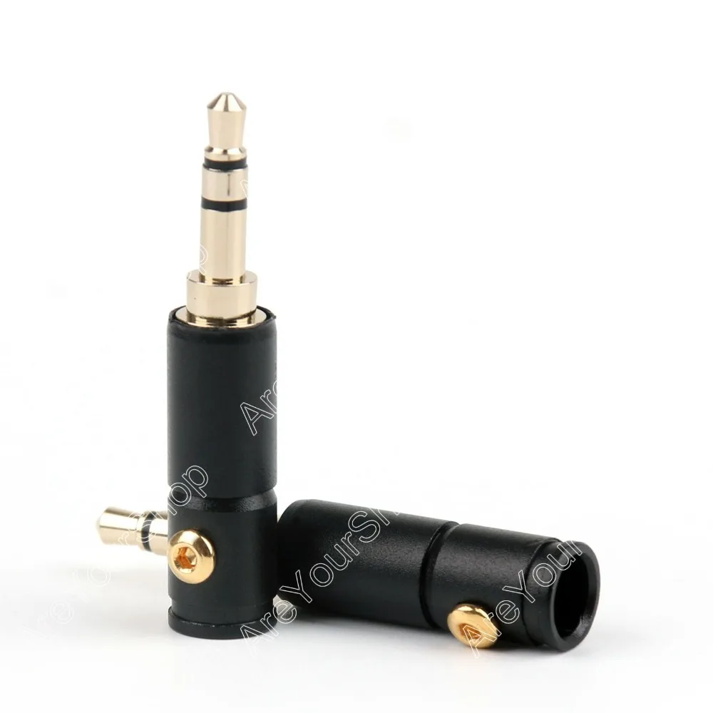 Areyourshop 20 Pcs Gold Plated 3 5mm Stereo Male Repair Headphone Jack Plug Metal Audio Soldering Adapter Connector
