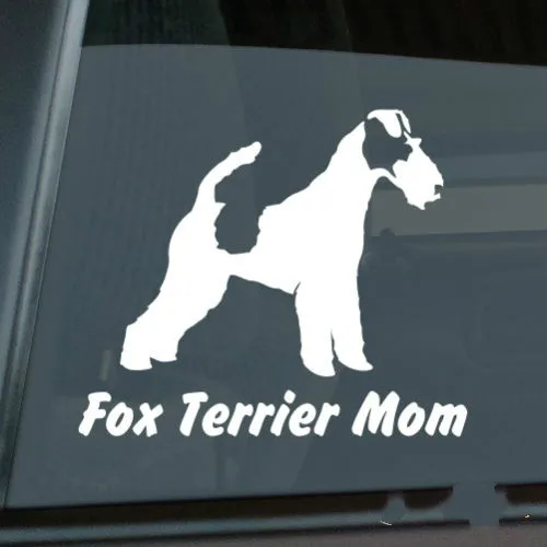 

Fox Terrier Mom Sticker Die Cut Vinyl - smooth wire Car decal Size(inch): 6.00 x 5.06