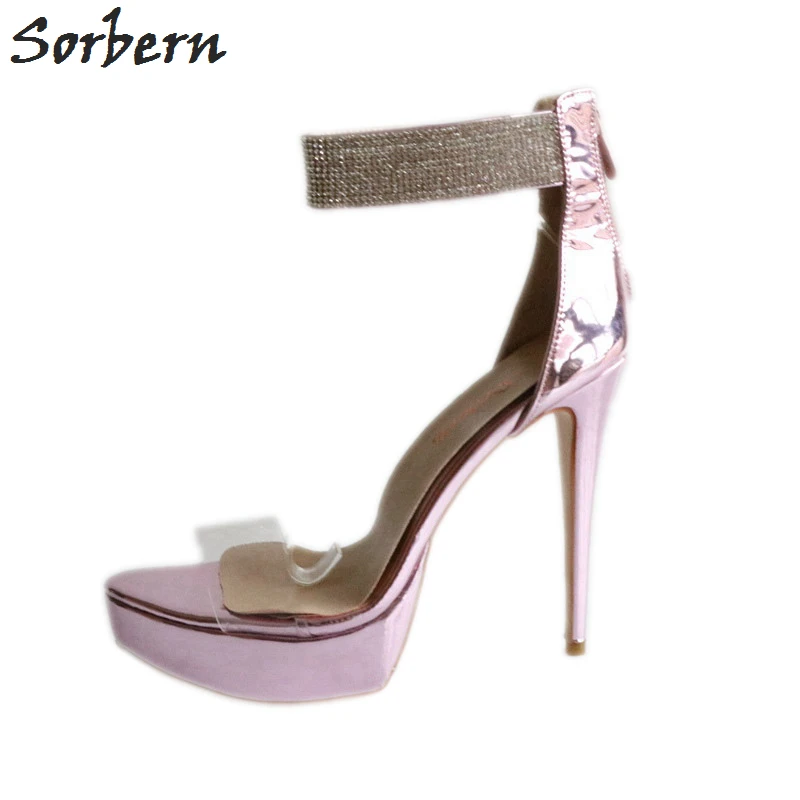 purple ankle strap heels