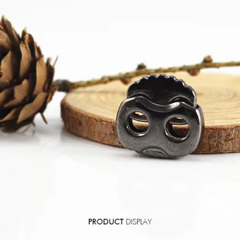 

10pcs Pack Cord Lock Toggle Stopper lock Bean Black Gun Toggle Clip NK178