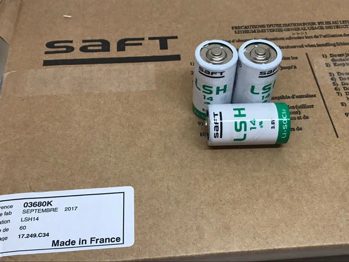 

10pcs/lot SAFT LSH14 Size C 3.6V 58000mAh Lithium LSH 14 Battery Non-rechargeable PLC Batteries Made in France