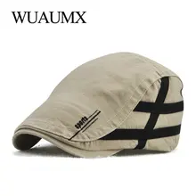 Wuaumx Повседневное береты шляпа Для мужчин остроконечные Кепки Для мужчин шляпа летом хлопок газетчик, гольф вождения Cabbie береты Кепки регулируемый, кепка утконос мужская, черный берет