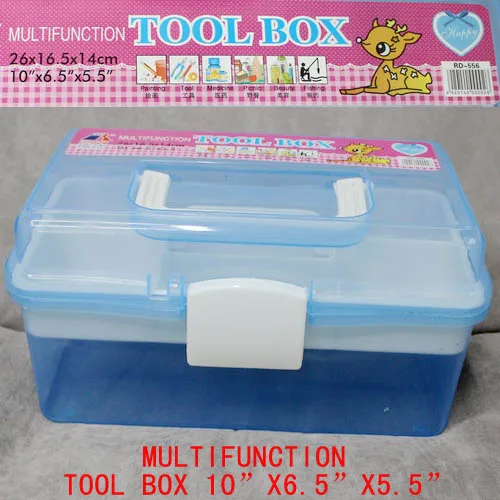 

Retail Medium Size High Quality Multifunction Tool Box Tool Case Storage Box Organizer Pefect For Painting Fishing Beauty