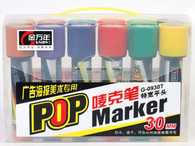 1 шт. Genvana POP Poster paint Marker Экстра жирный 30 мм предлагаем выбрать цвет