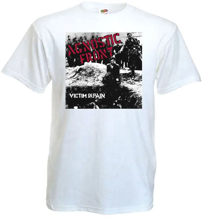 

Agnostic Front Victim of Pain v1 T-shirt white hardcore punk all sizes S-3XL Top Tee 100% Cotton Humor Men Crewneck Tee Shirts