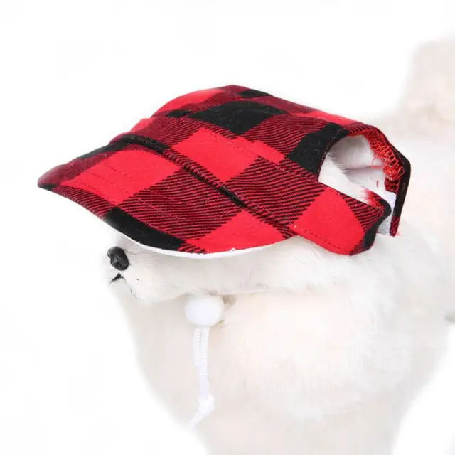 Pet Dog Cute Baseball Cap Fashion Stripes Camo Hat Small Dogs Summer
