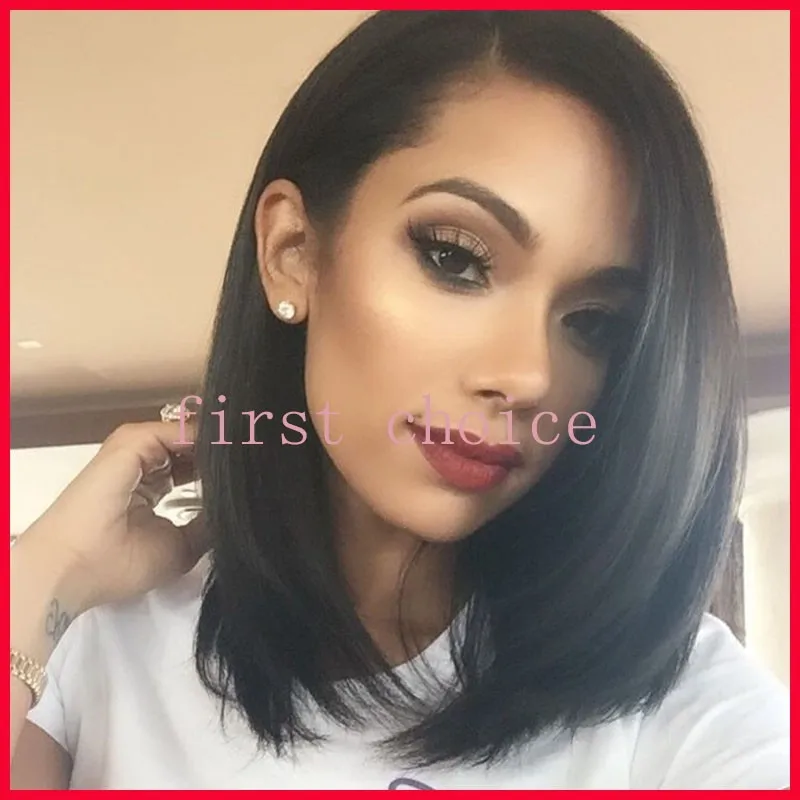 Hot Sale Short Bob Style Wigs For Black Women Synthetic Lace Front
