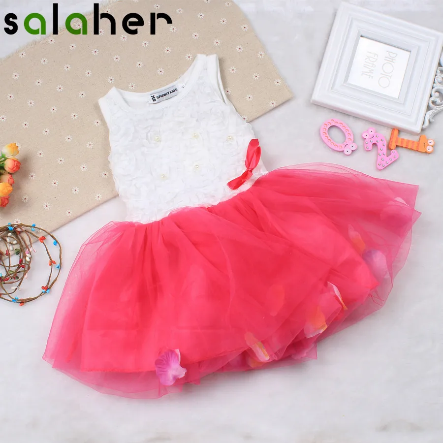 salaher Girls Baby Dresses Lace Flower Floral Petals Clothes Cute