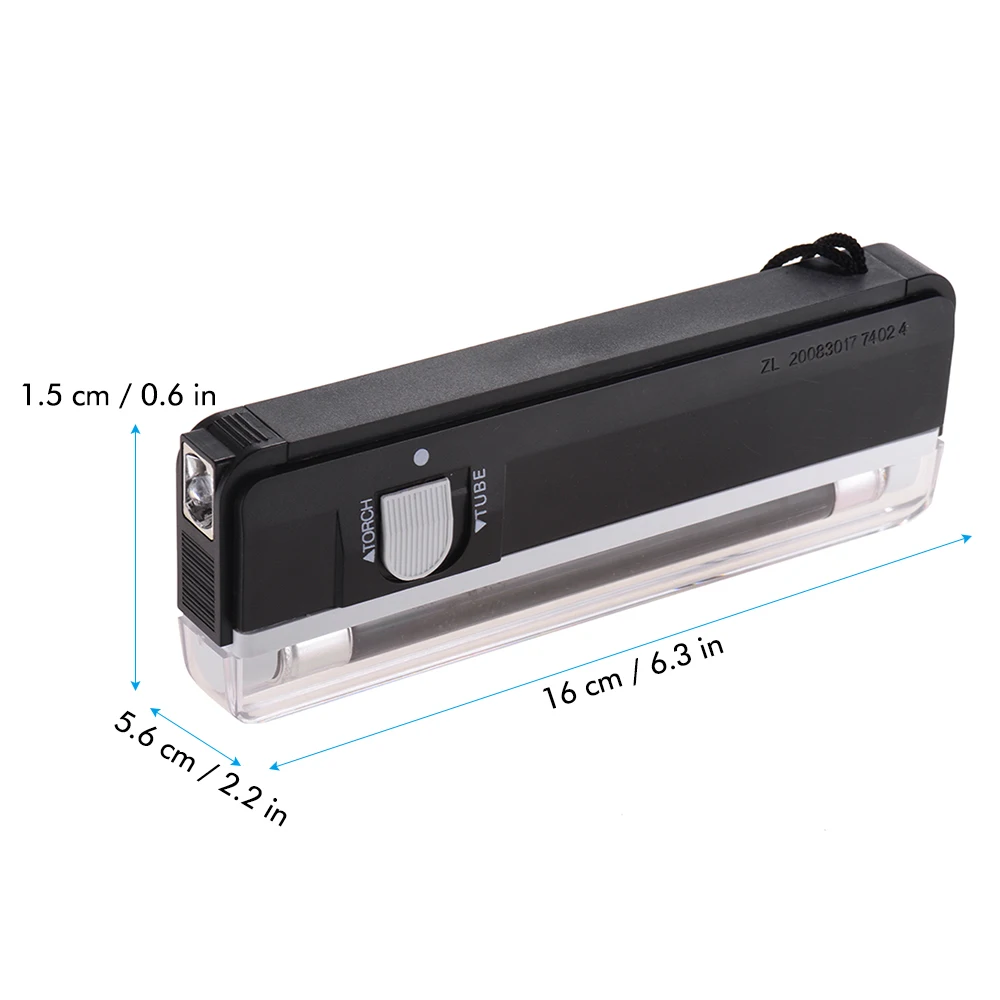 2-in-1Money Detector Portable Mini Counterfeit Cash Currency Banknote Bill Checker Tester with UV Light Flashlight for USD EURO
