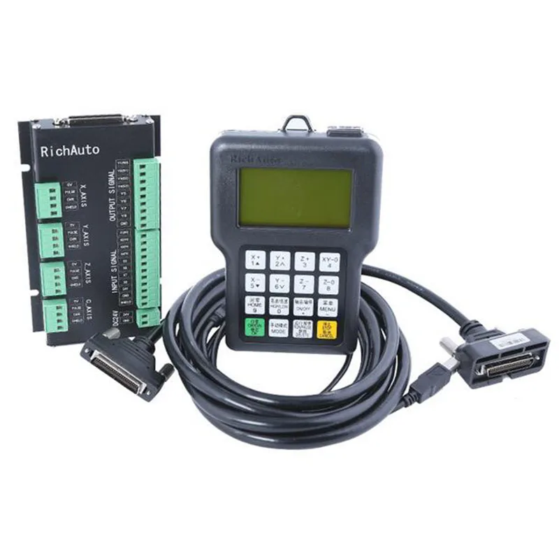 

Free Shipping RichAuto DSP A11 CNC controller in English 3 axis Controller remote For CNC Router TECNR CNC DSP Controller