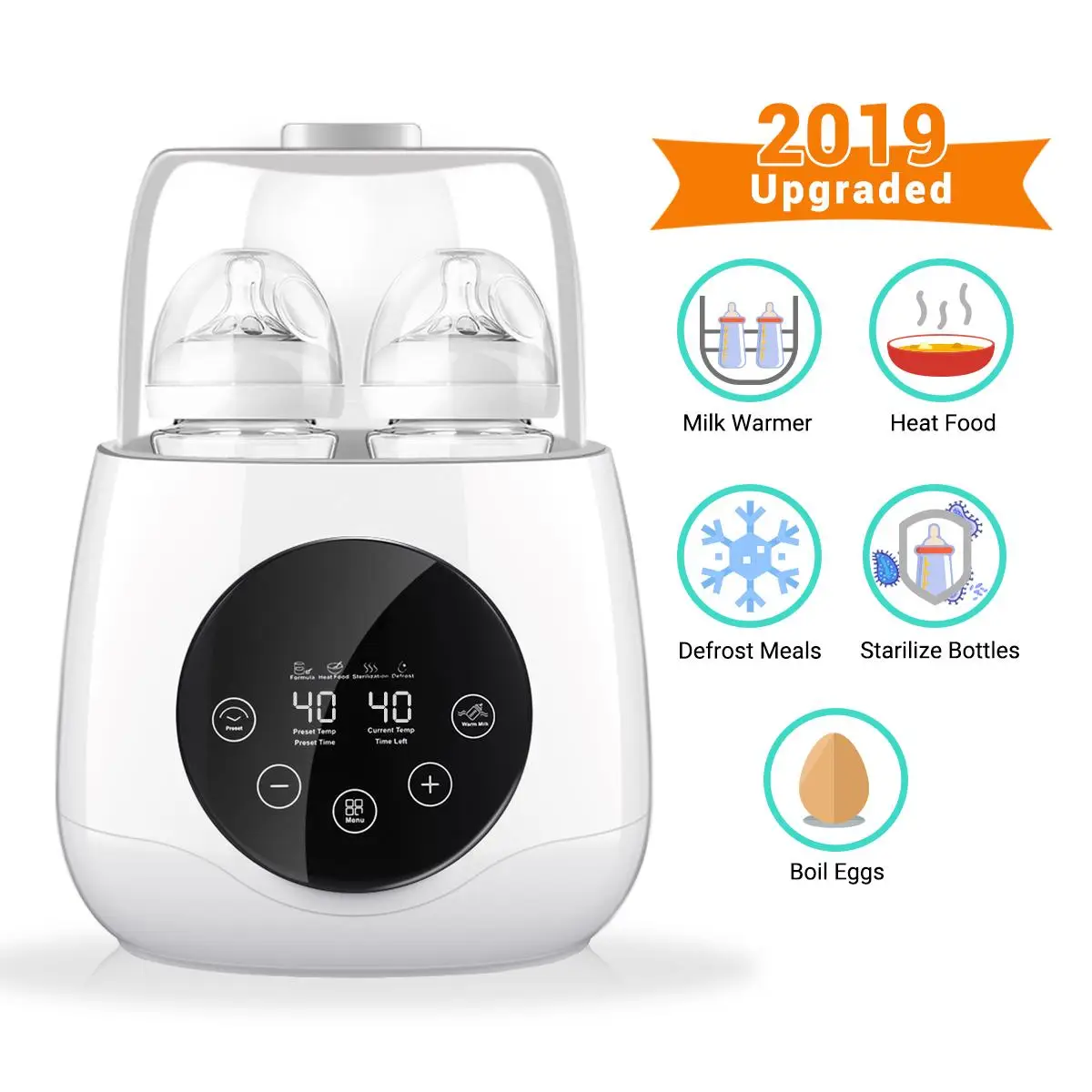 

Baby Feeding Bottle Warmer Heater 6 in 1 BabyFood Warm Universal Bottle Sterilizer 110-220V Electric Milk Food Warmer With Timer