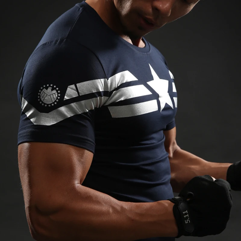 captain america workout t shirt