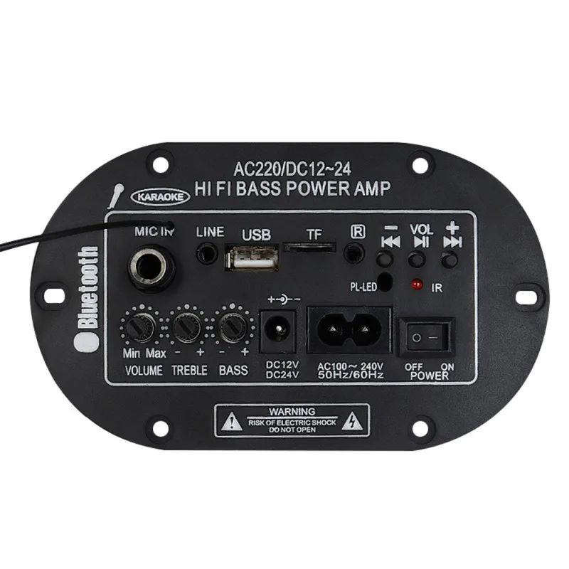 

8 Inch Digital Amplifier With Microphone Built-in Bluetooth Microphone Mono stereo Power Amplifier Board