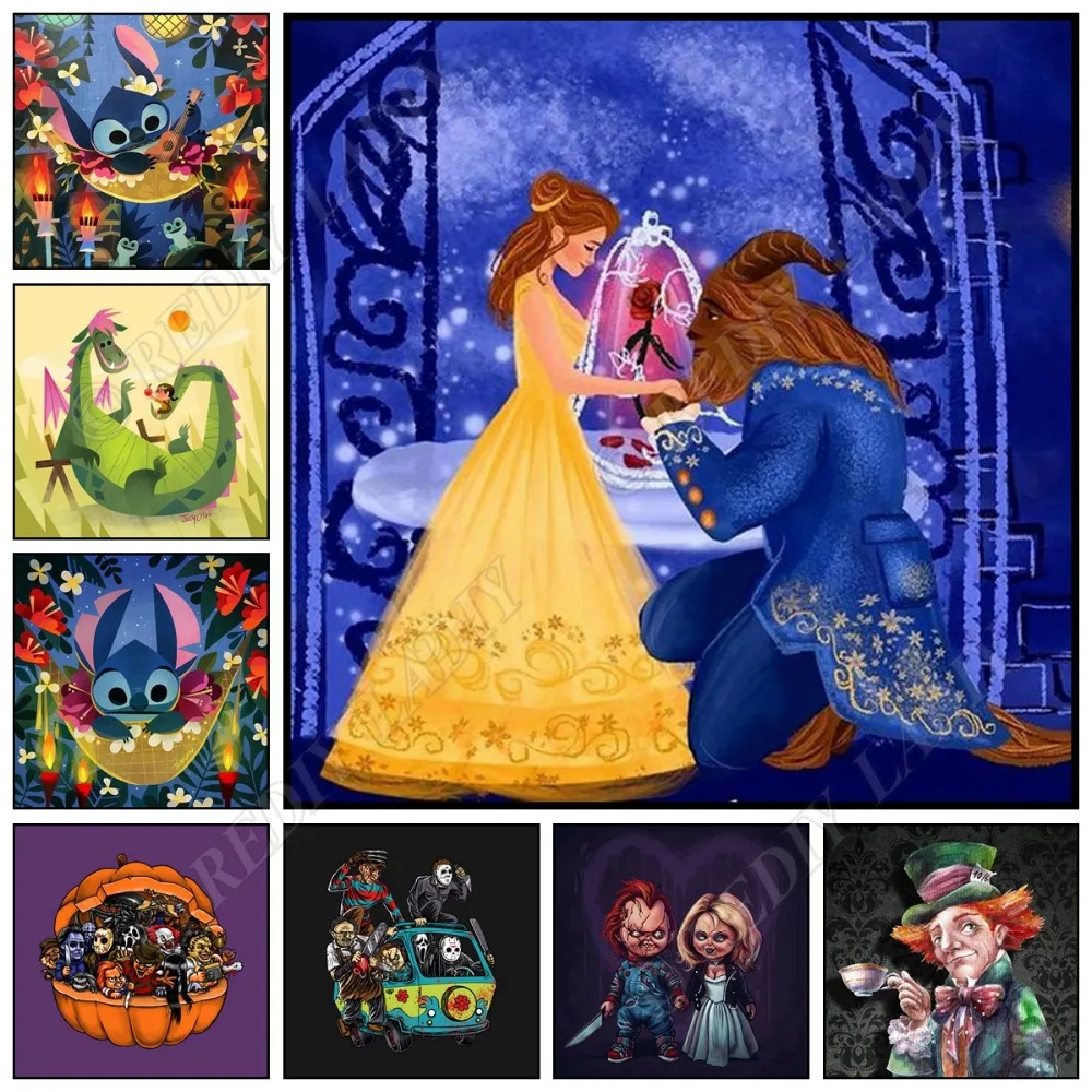 

Diamond Painting Plein Crystal Diamond Embroidery Cartoon Stitch Home Decor Full Square/Round Drill Diamond Mosaic Arts & Crafts