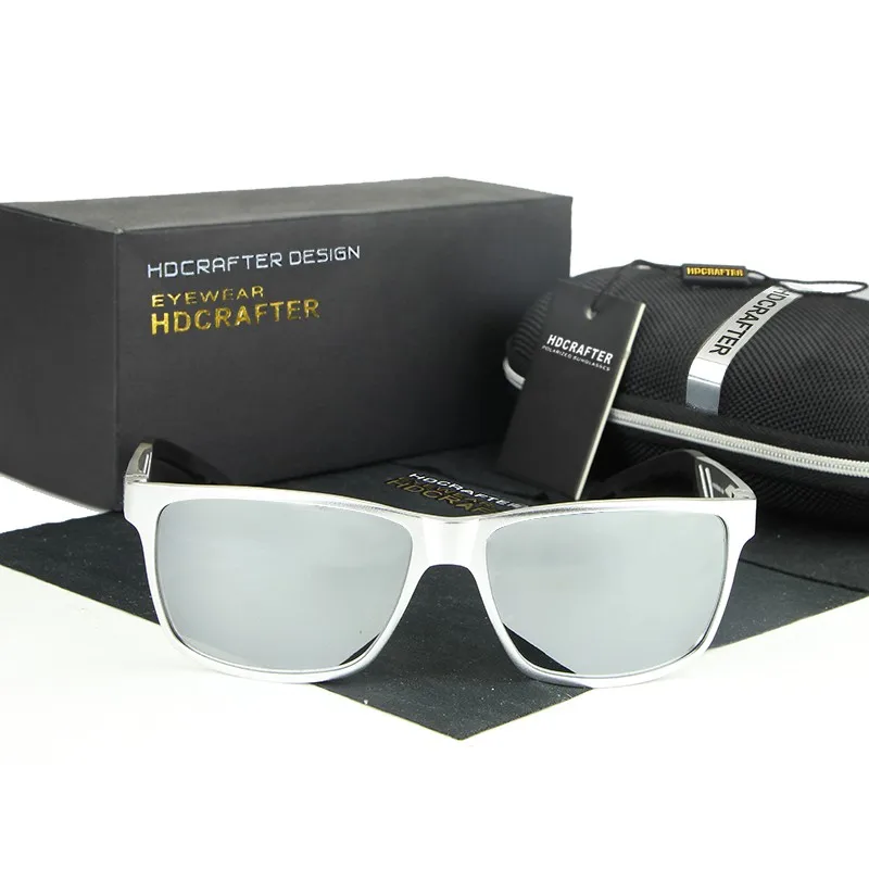 HDCRAFTER алюминиево-магниевые поляризационные солнцезащитные очки, мужские Квадратные Солнцезащитные очки для вождения, мужские очки Oculos de sol masculino